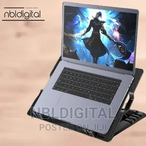 Laptop Cooling Base Rotor Fan 14-17 Inches Adjustable Height