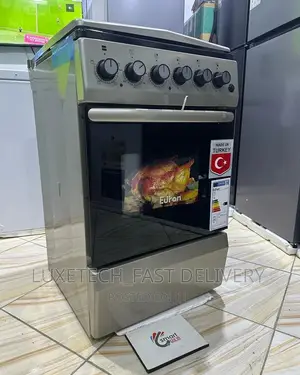 Euron Electric and Gas Cooker With Oven 4 Plate 50*50 Silver