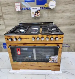 Bruhm 2 Electric and 4 Gas Cooker With Oven 90*60 Wooden