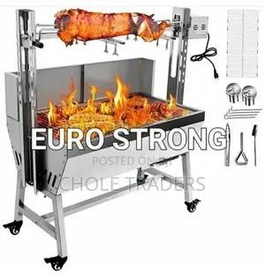 Kamado BBQ Charcoal Rotisserie Grill (Stainless Steel)