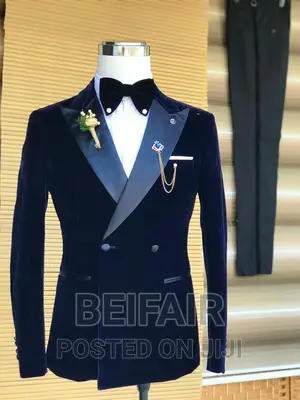 Dark Blue Velvet Suits | Suti Za Kiume | Valvet Fabric