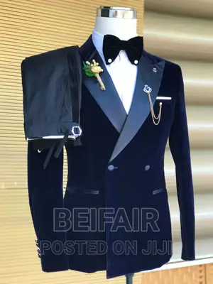 Dark Blue Velvet Suits | Suti Za Kiume | Valvet Fabric