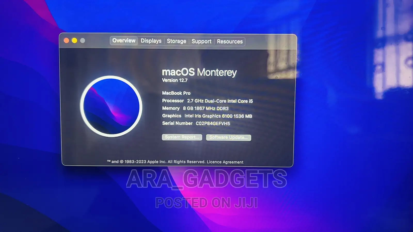 Laptop Apple MacBook Pro 2015 8GB Intel Core I5 SSD 256GB