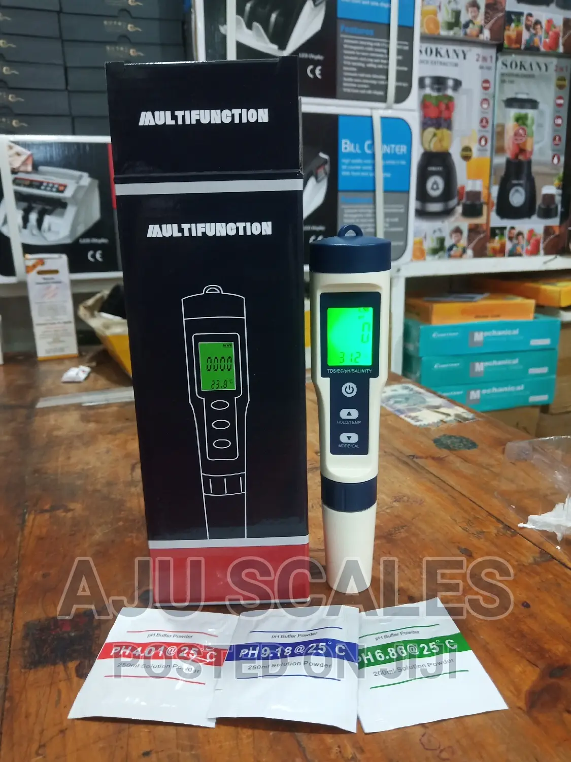 Ph Meter, TDS, Thermometer Salinity.