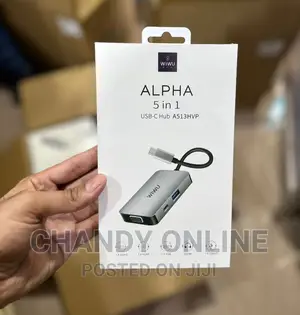 WIWU ALPHA 5 in 1 Hdmi X 1 / Audio X 1 / Type C X 1 / Usb