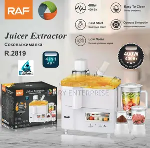 RAF Juicer EXTRACTOR/ BLENDER 4 in 1 Low Noise 400W