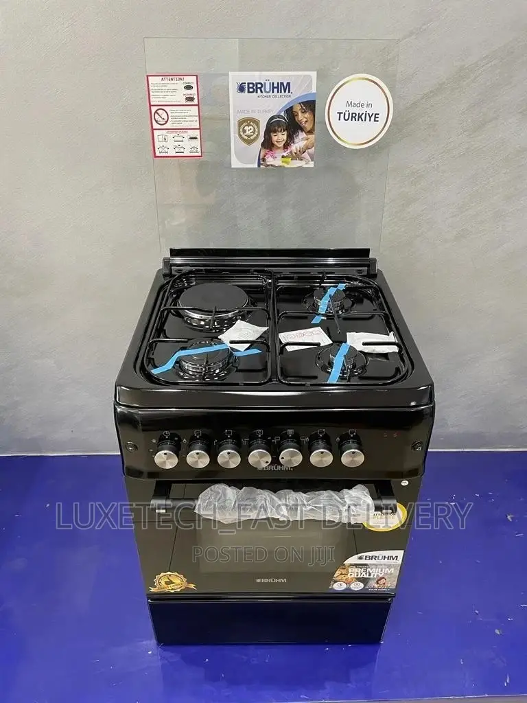 Bruhm Cooker 3gas + 1 Electric Burner + Electric Oven 60*60