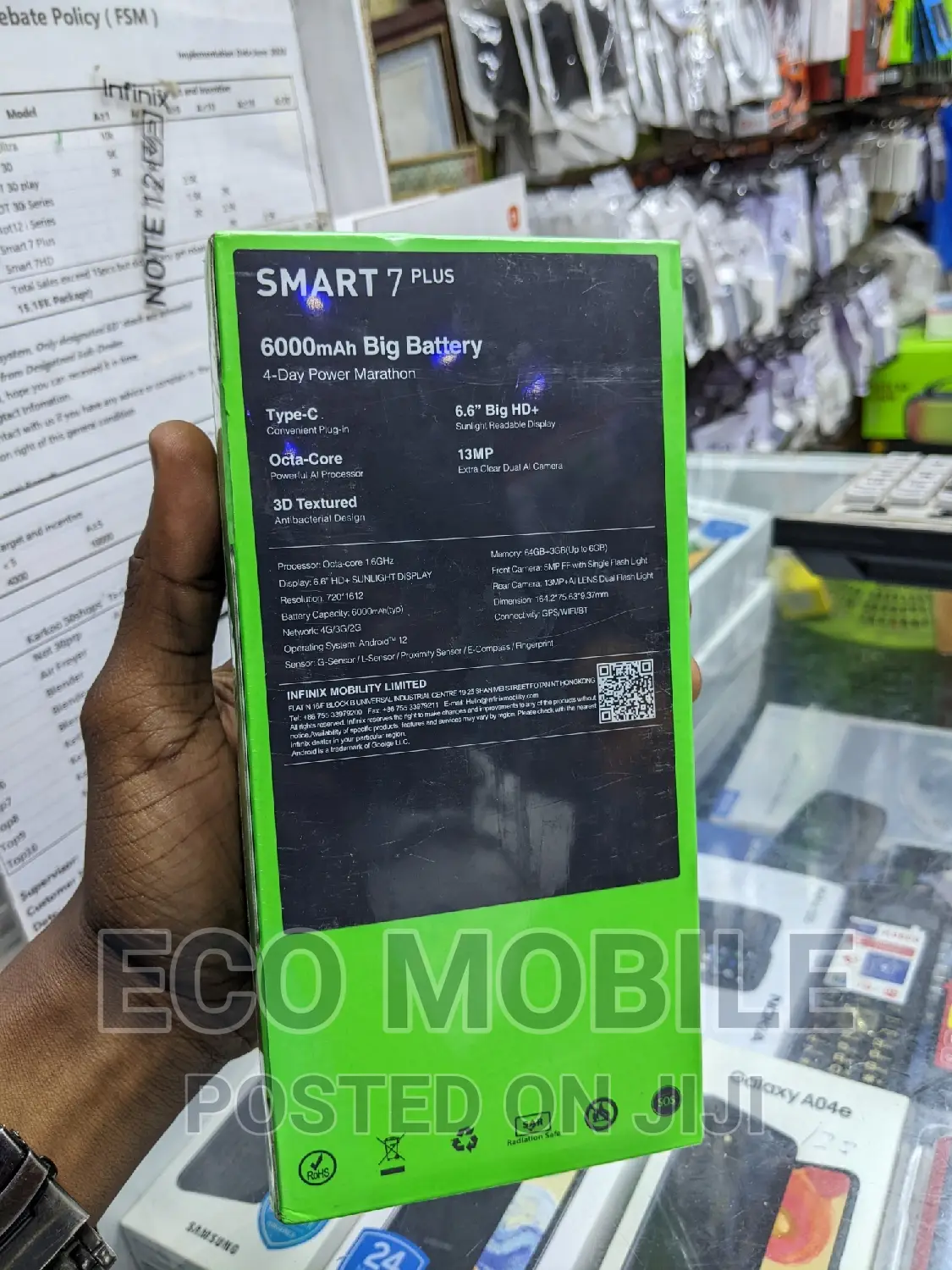 New Infinix Smart 7 Plus 64 GB Black