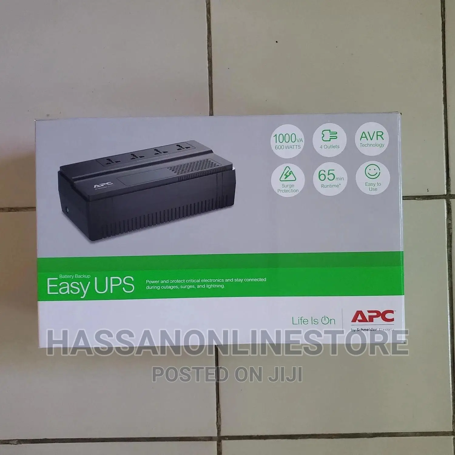APC Easy Ups, 1000va, 230V, 4X Universal Outlets, Avr