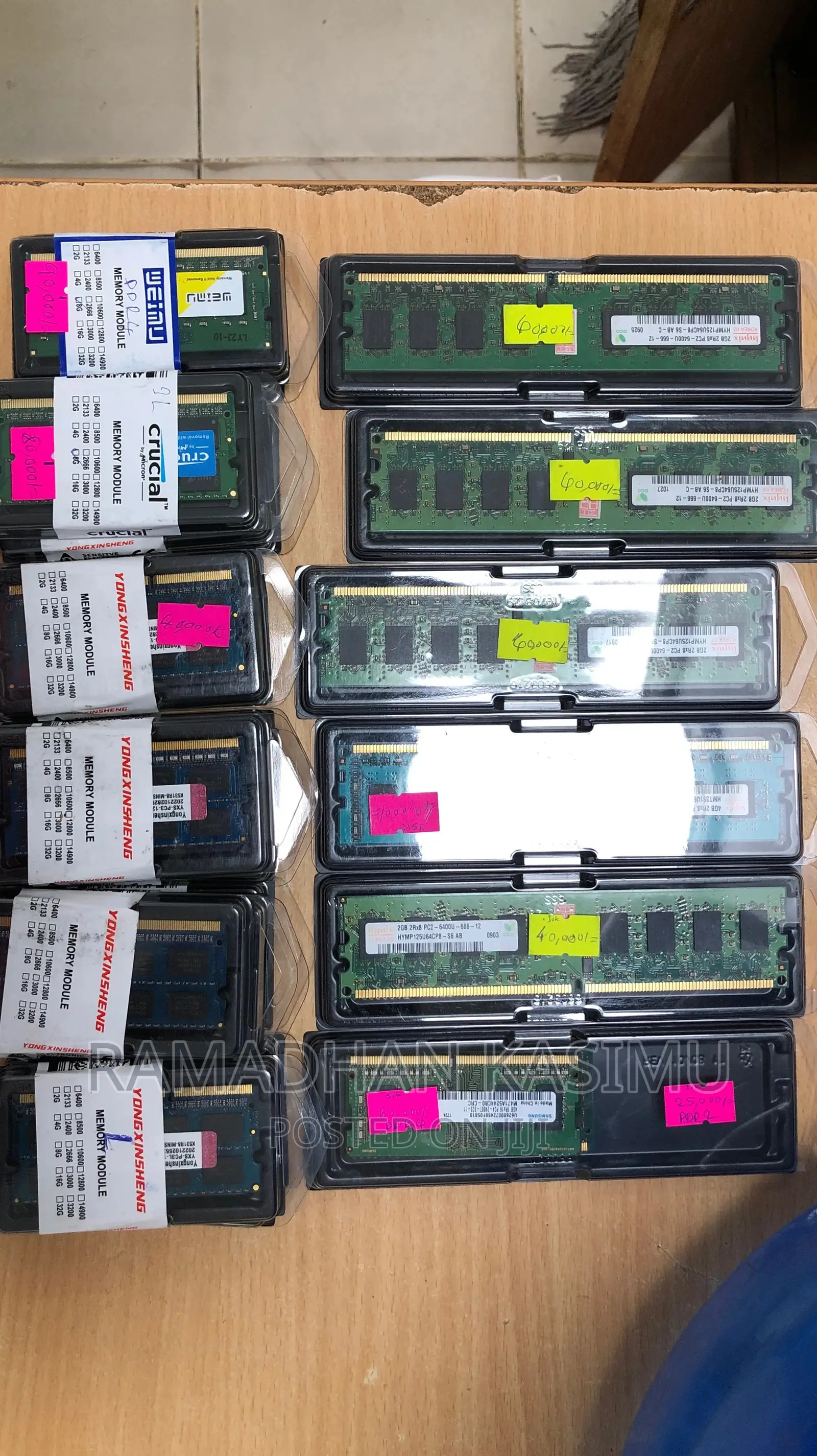 RAM DDR2/DDR3/DDR4 Zinapatikana Kwa Bei Nafuu