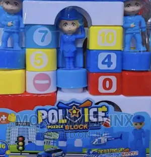 Kids Puzzle Police Block Scene
