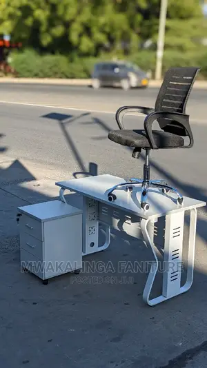 White Office Table 120cm