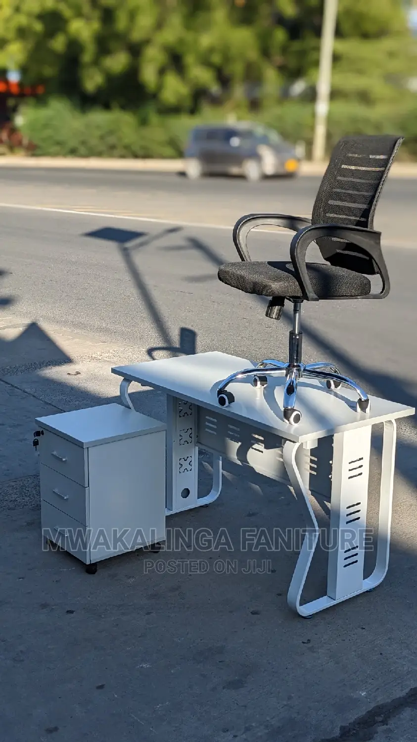 White Office Table 120cm