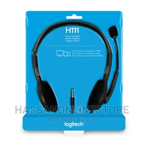 Logitech H111 Wired on Ear Headphones With Mic - Black