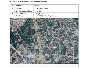 Industrial Plot for Sale in Dar ES Salaam Mbezi
