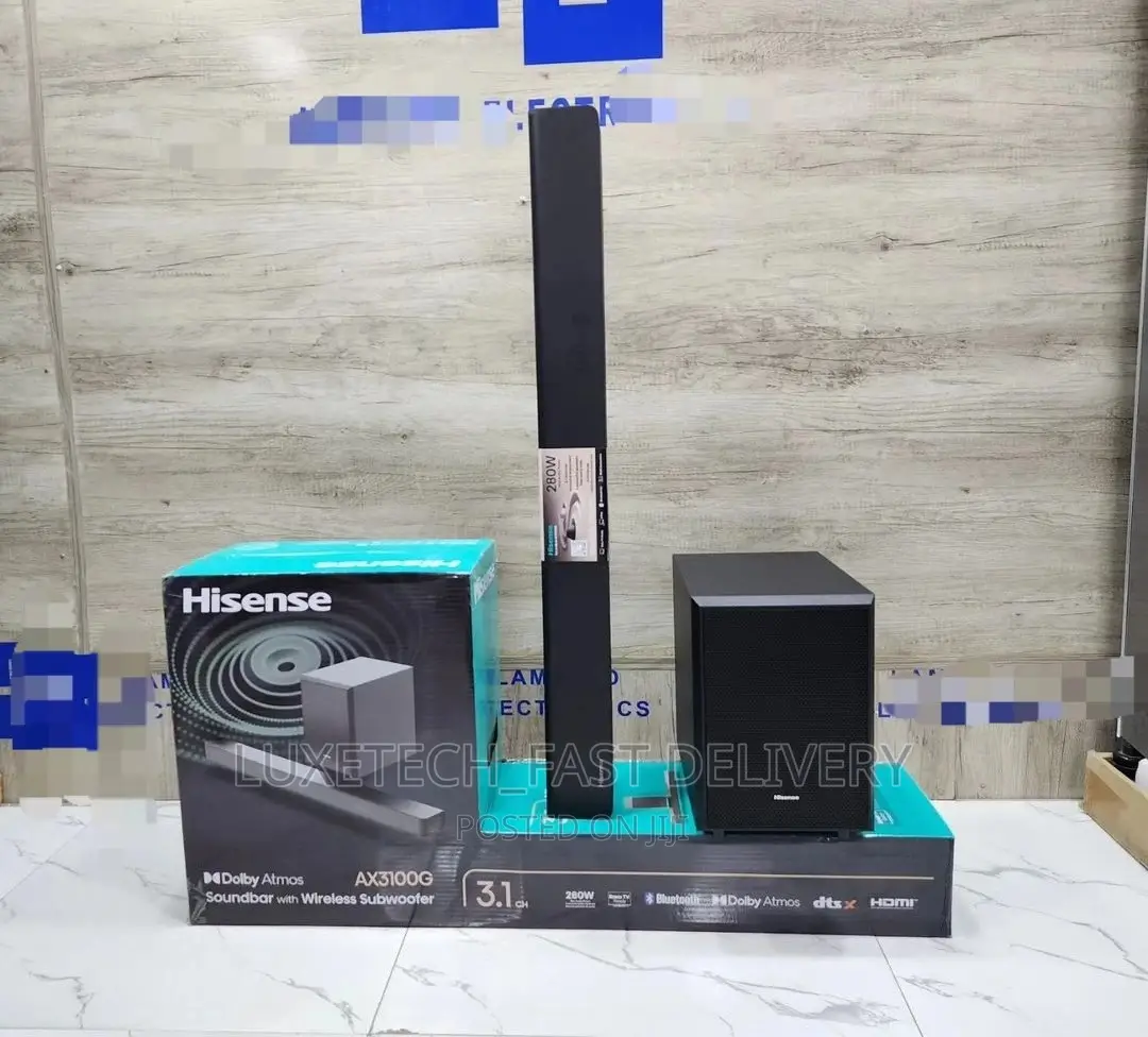 New Hisense Wireless Soundbar 280W Dolby Atmos