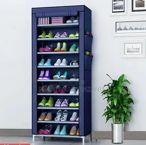 Multipurpose Portable Folding Shoes Rack 9 Tiers Storage