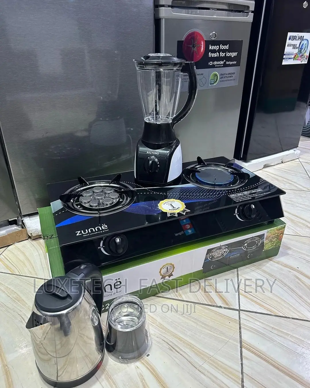 Offer Full Package Blender+Heater+Gas Cooker(Glass)