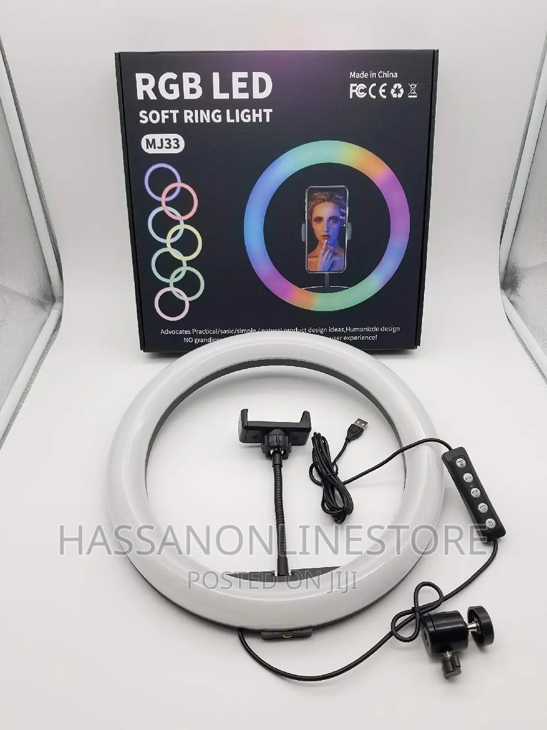 RGB LED Soft Ring Light MJ33 - 12 Inches