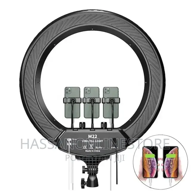 M 22 LED 22 Inch Ring Light With Tripod Stand
