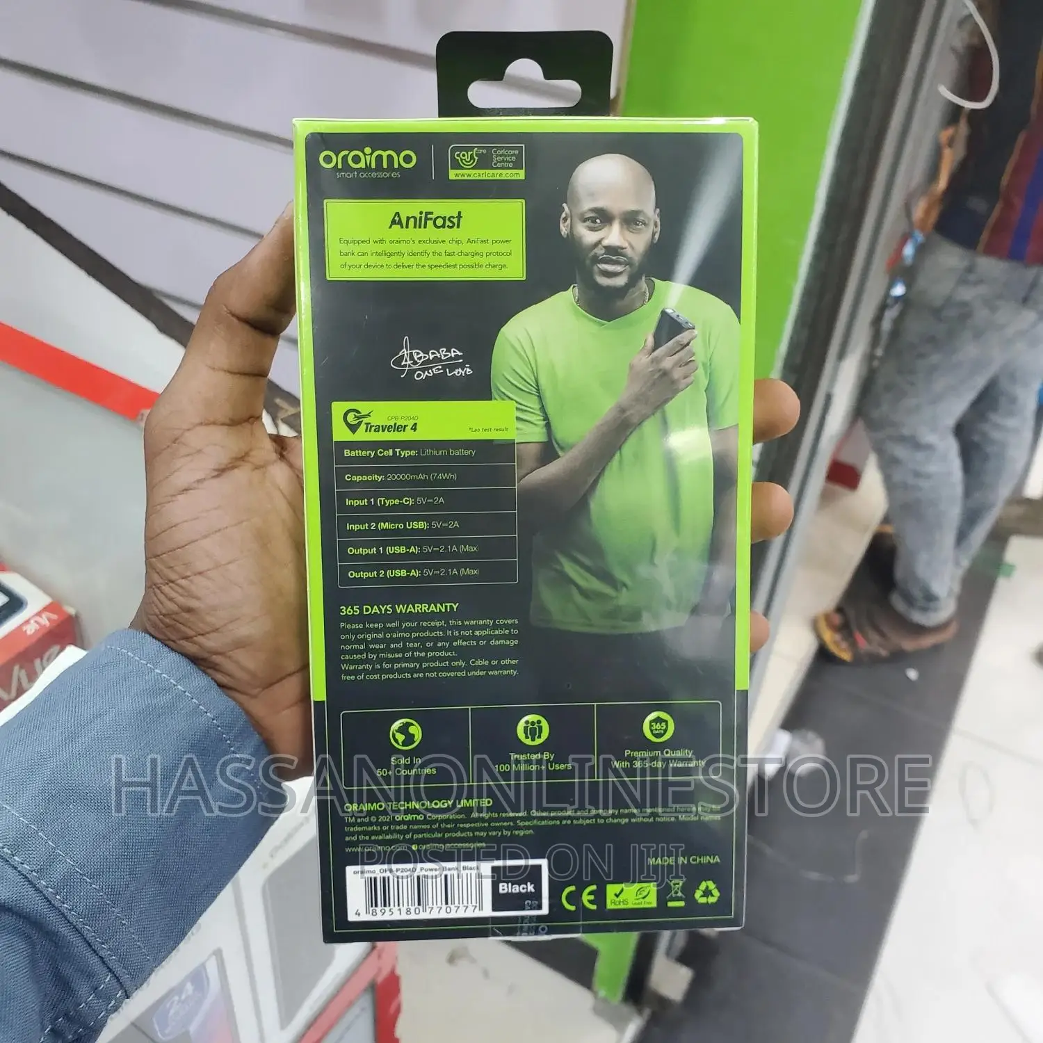 Oraimo Traveler 4 20000mah Fast Charging Led Powerbank