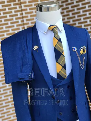 Suti Za Kiume | Men's Suits | Blue | High Quality Fabrics