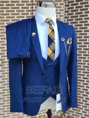 Suti Za Kiume | Men's Suits | Blue | High Quality Fabrics