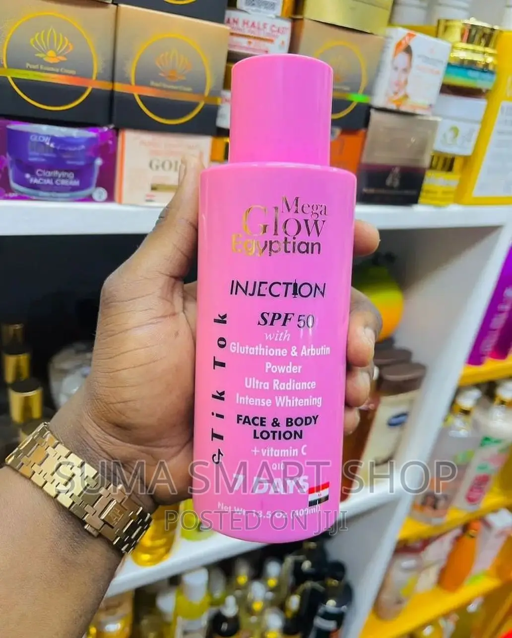 Mega GLOW Egyptian Injection Lotion .