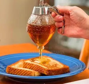 Honey Dispenser - Maple Syrup Dispenser Non-drip Glass Pot