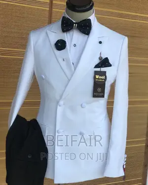 Suti Za Kiume | Men's Suits | Six Buttons | White Coat