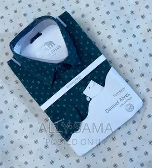 Mens Shirt Green Cotton