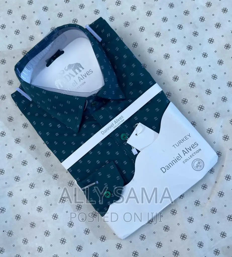 Mens Shirt Green Cotton