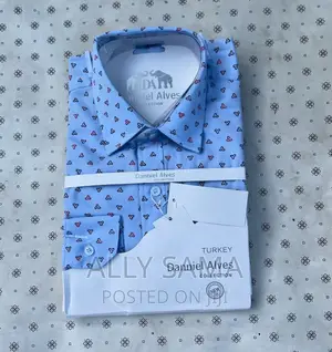 Mens Shirt Darkblue Cotton