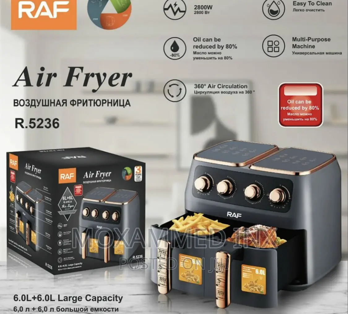 RAF Air Fryer 6l+6l Manual