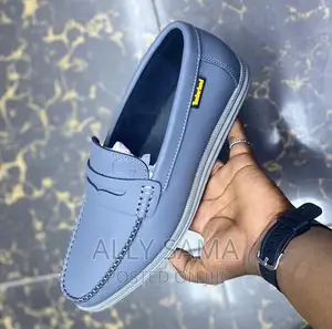 Mens Loafers Gray Good Material Leather