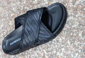 BALENCIAGA Original Black Material Leather