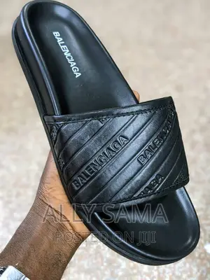 BALENCIAGA Original Black Material Leather