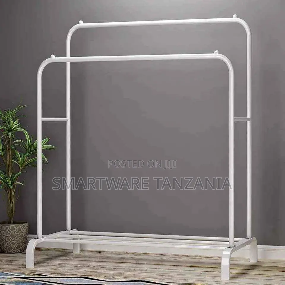 Garment Rack, Clothing Rack With 2-Tier Storage Shelf Double