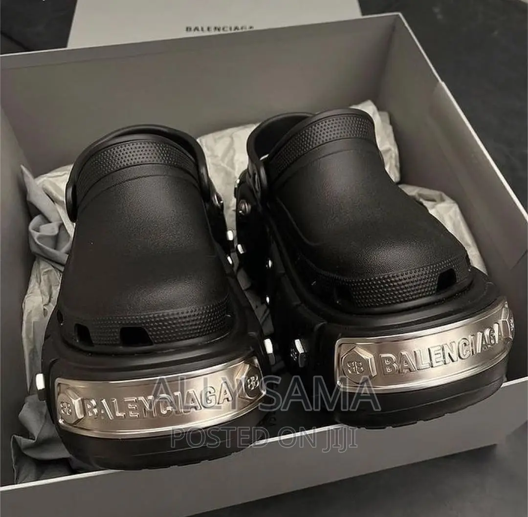Open Shoes BALENCIAGA Black Material Rubber OG