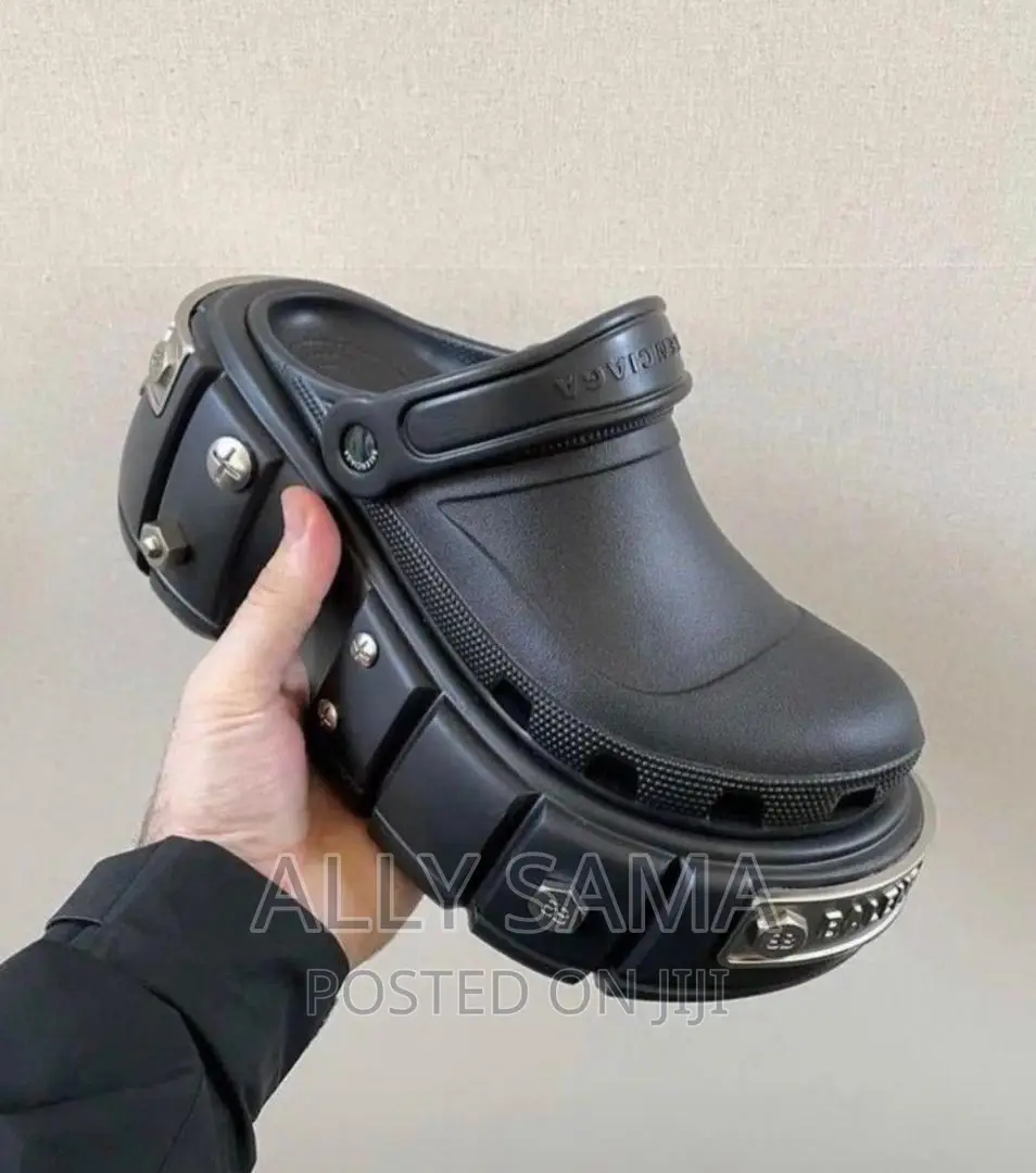 Open Shoes BALENCIAGA Black Material Rubber OG