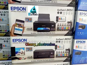 ORIGINAL EPSON 6-Colour,A4photo Ecotank L8050 Wi-Fi Printer