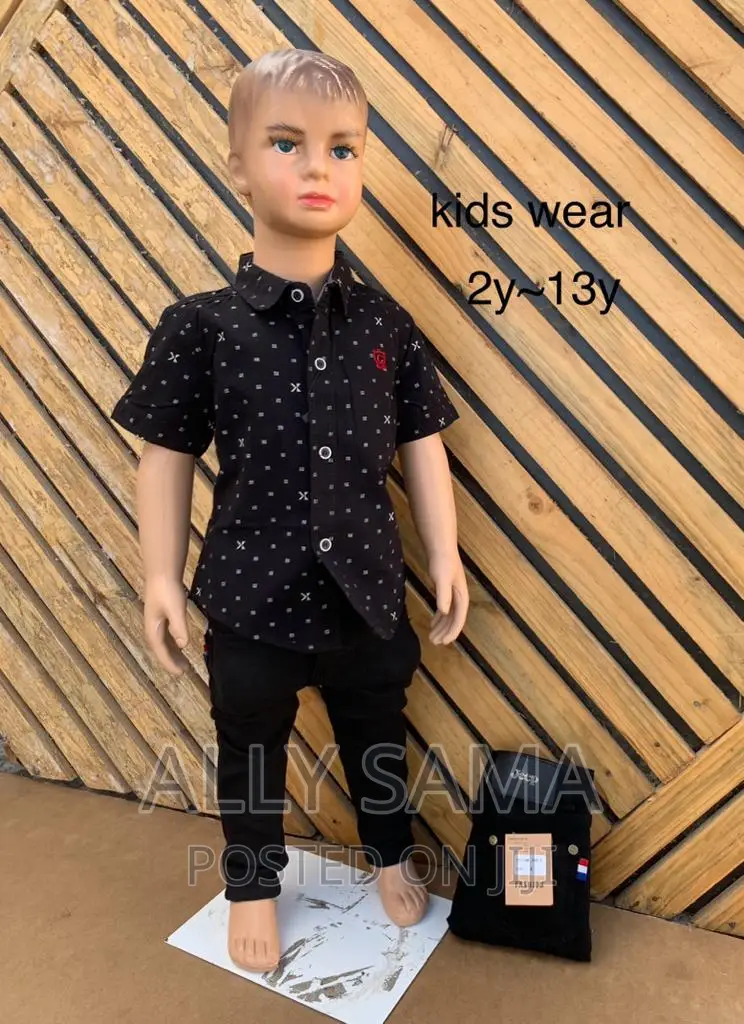 Kids Shirt Jeans Full Black