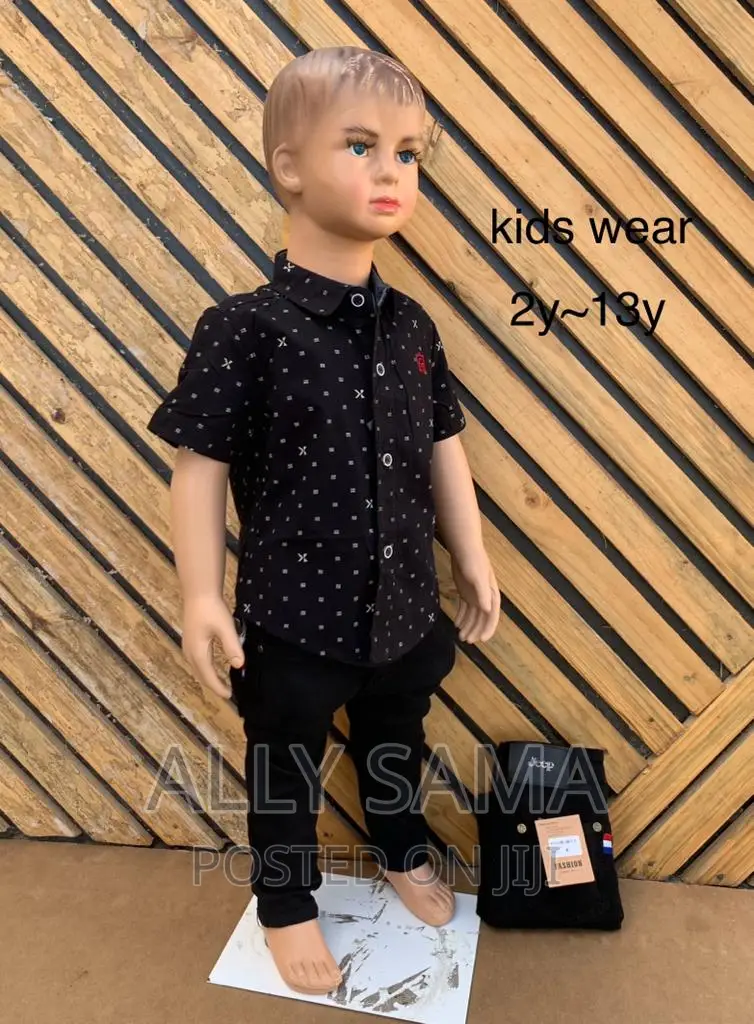 Kids Shirt Jeans Full Black