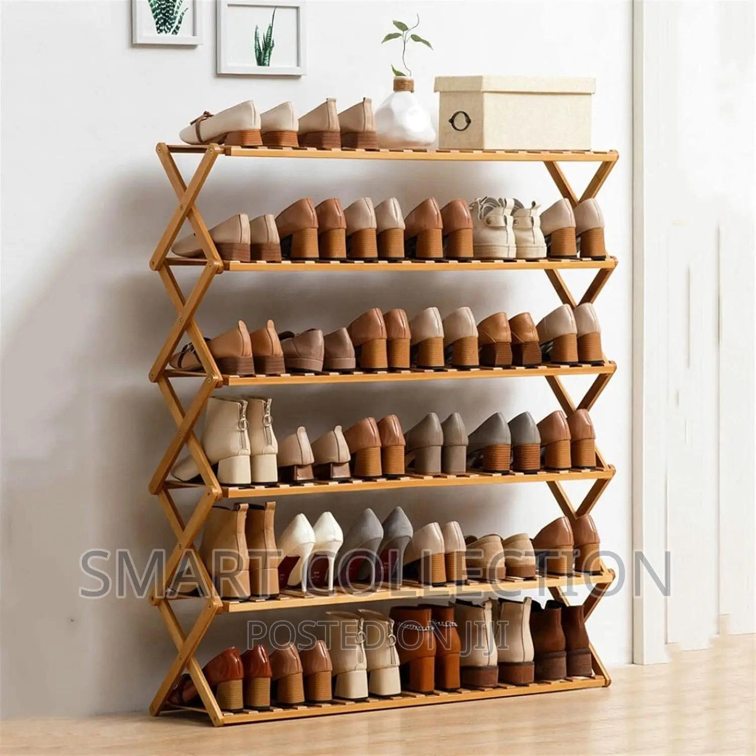 Foldable Bamboo Shoe Rack