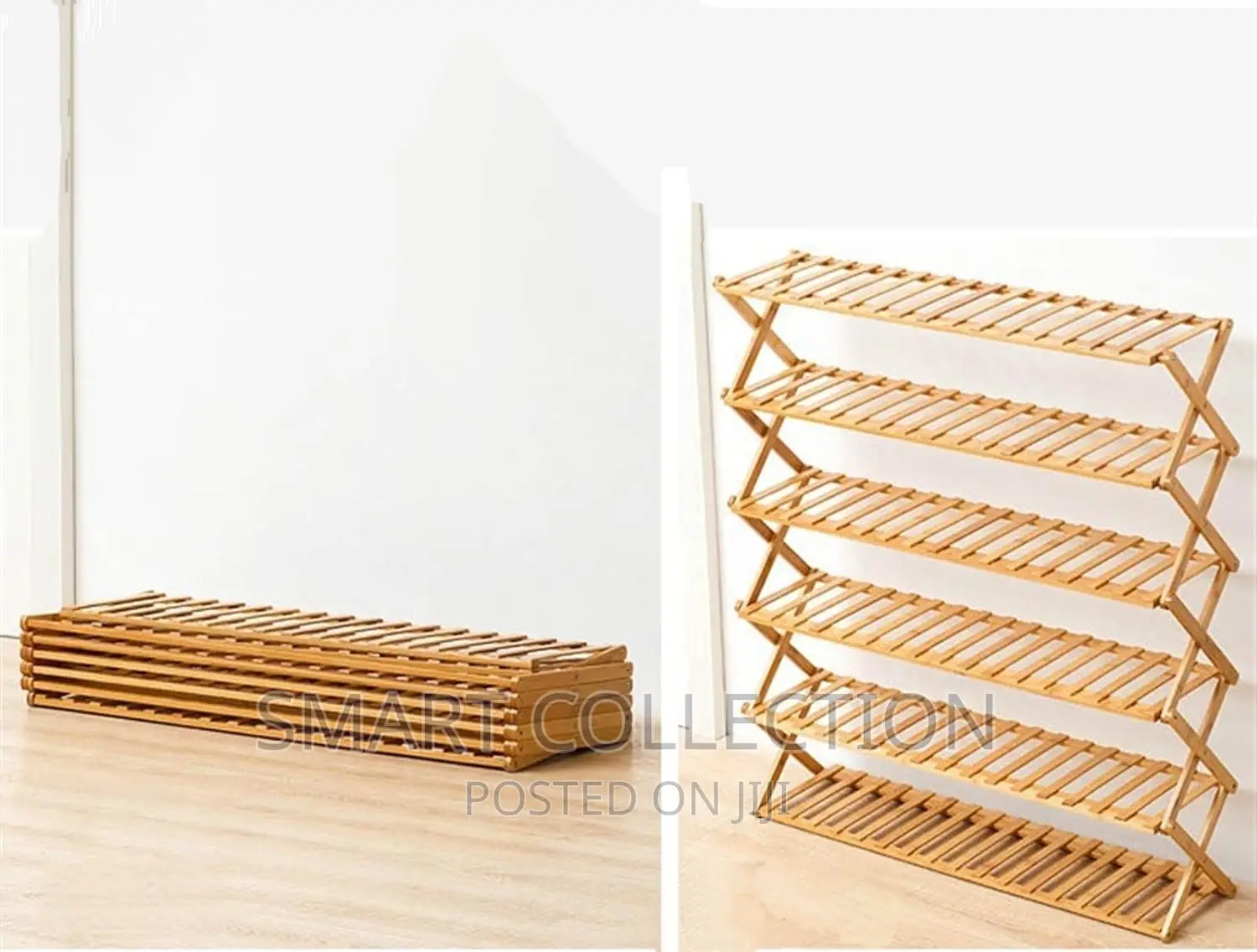 Foldable Bamboo Shoe Rack