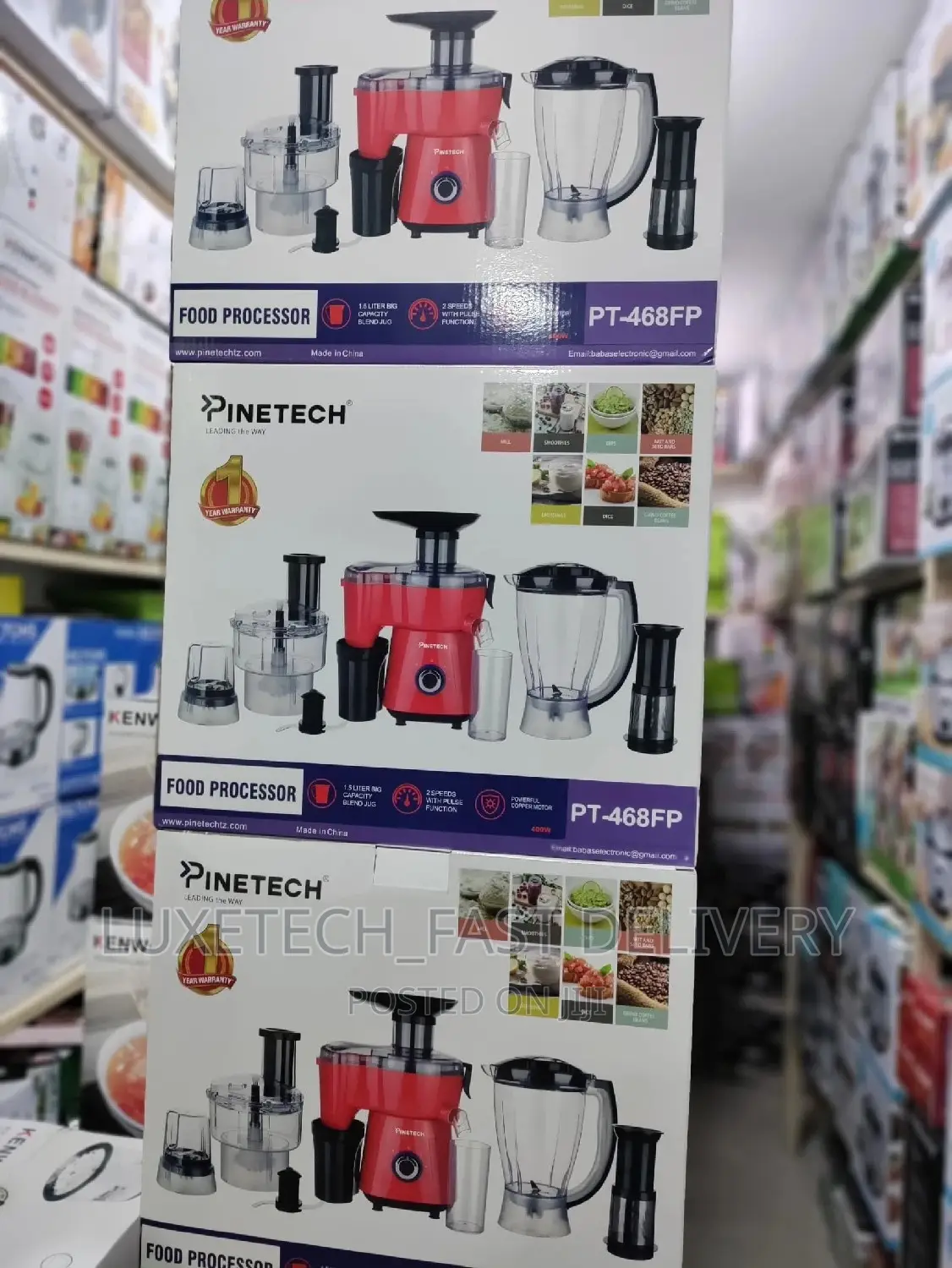 Pinetech Juice Extractor and Food Processor 6 in 1 Functions
