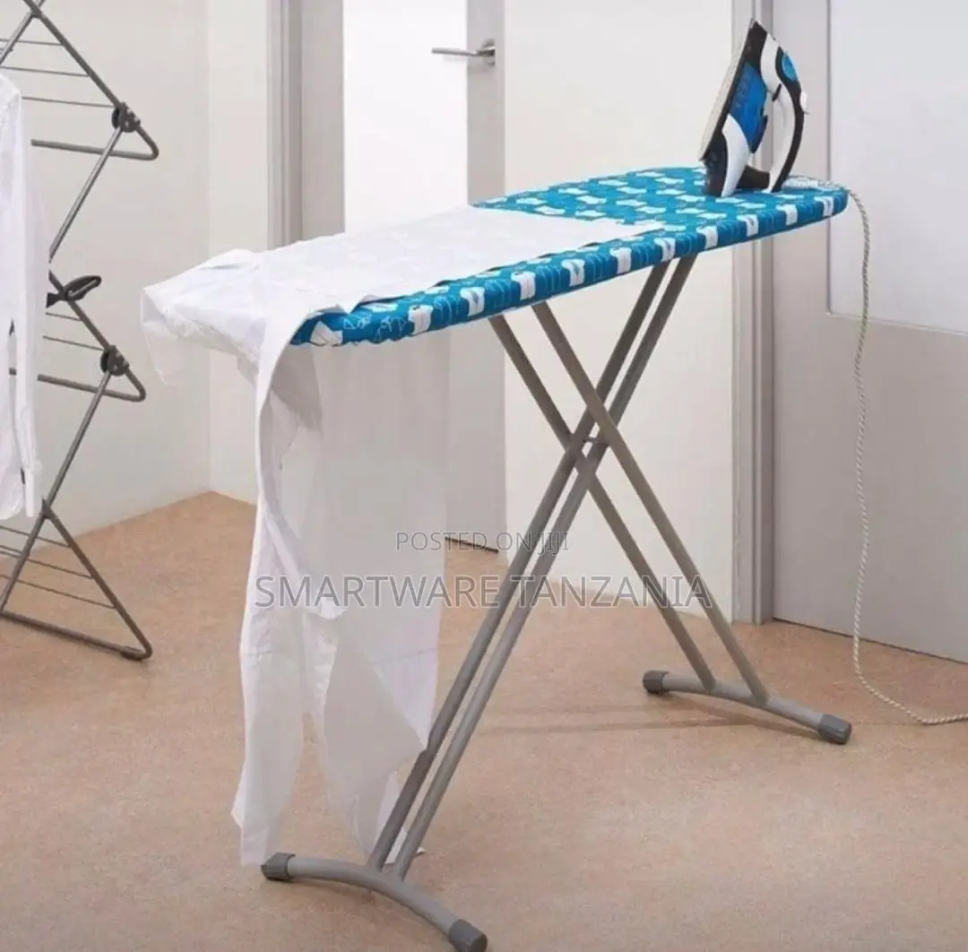 Ironing Board With Iron Holder, Adjustable Height and Tray