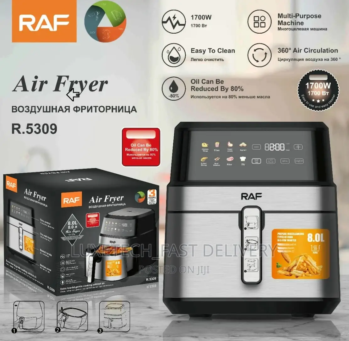 RAF Digital Touch Multifunctional Air Fryer 8 LITRES