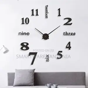 Acrylic Home Decor Quartz Diy Wall Clock Living Room Metal