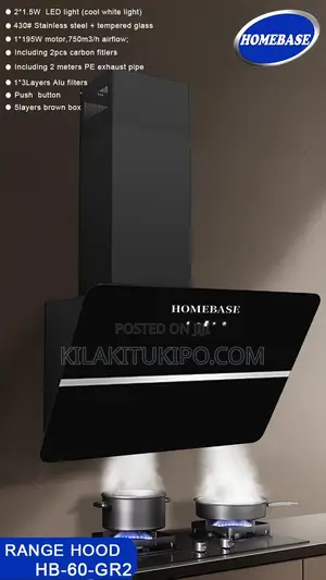 Home Base Range Hood 60*60cm Black